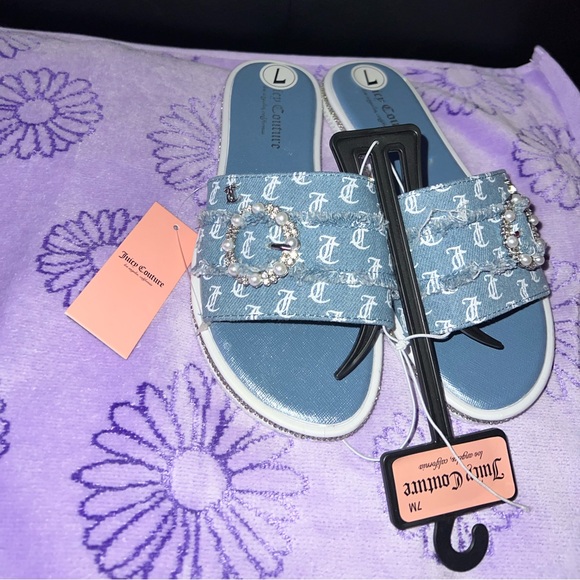 ‼️SOLD‼️NWT Juicy Couture Mid Denim Yandel Sandals SIZE: 7 - Picture 5 of 13
